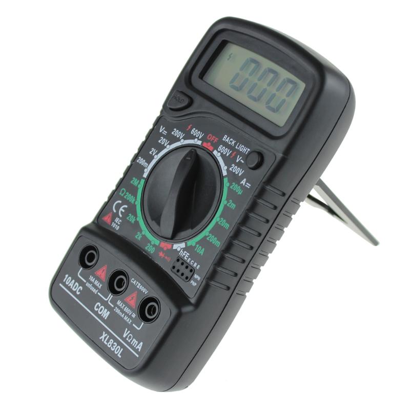 XL830L DT830B High Safety AC/DC Multimeter LCD Digital Volt Amp Ohm Tester Meter Voltmeter Ammeter Overload Protect With Probe