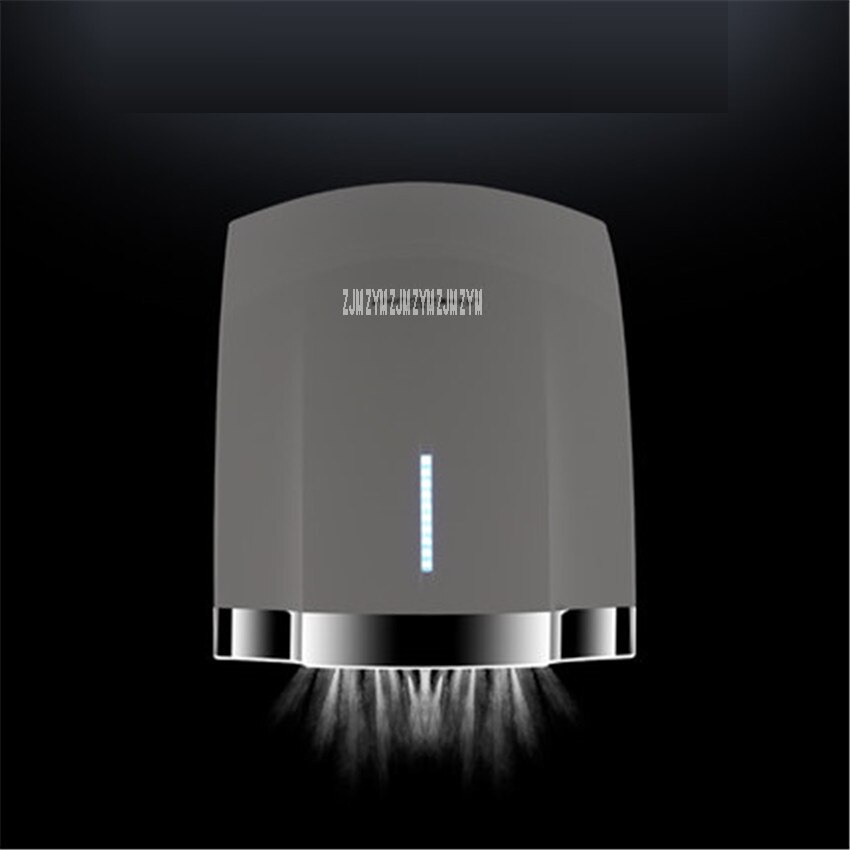 A904 Fully Automatic Induction Hotel Home Bathroom Hand Dryer 1800W power and Cold Hand Drying Machine 220V White/gold: gray
