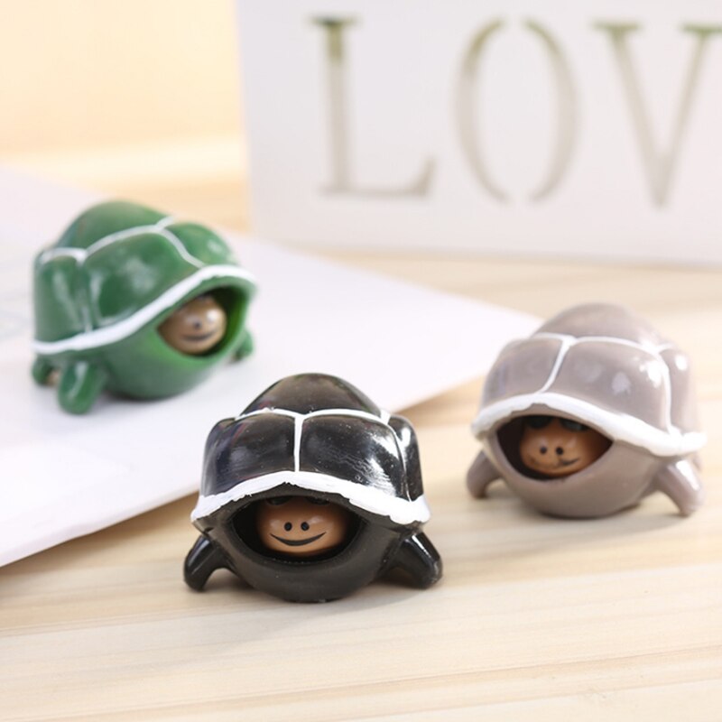 parodia novità Antistress Mano Contrazione Piccola Tartaruga Giocattolo di Decompressione Spremere Comoda Tasca trasportare Giocattolo di Decompressione: stile A