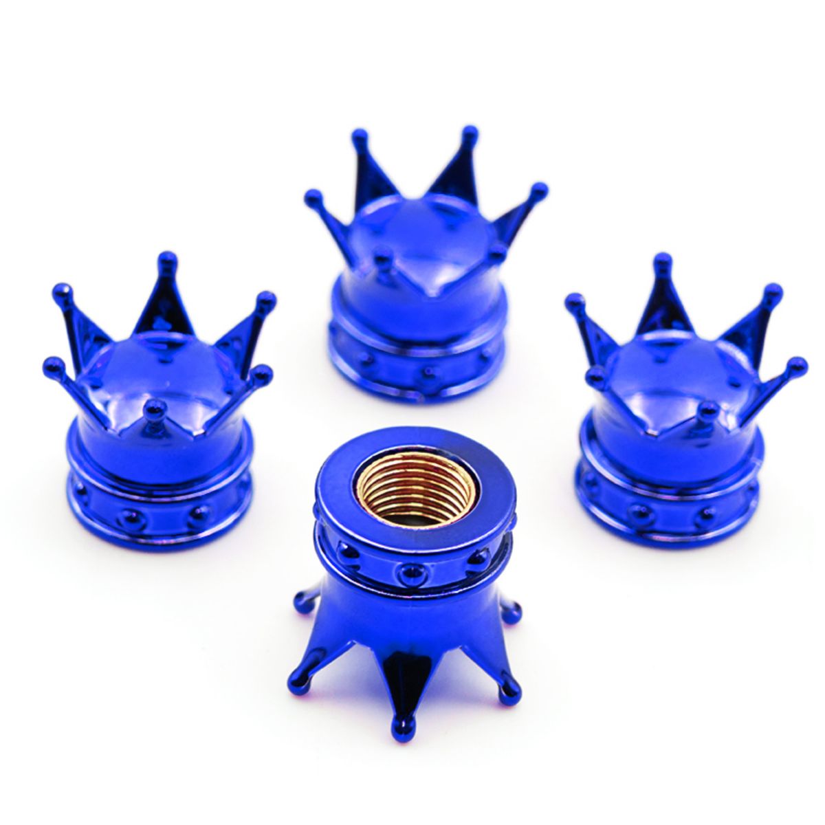 Crown Styling Car Tire Valve Cap Air Valve Stem Dustproof Bike Dustproof Cover Tyre Rim Stem Dust Caps Tire Decor Accessories: MULTI