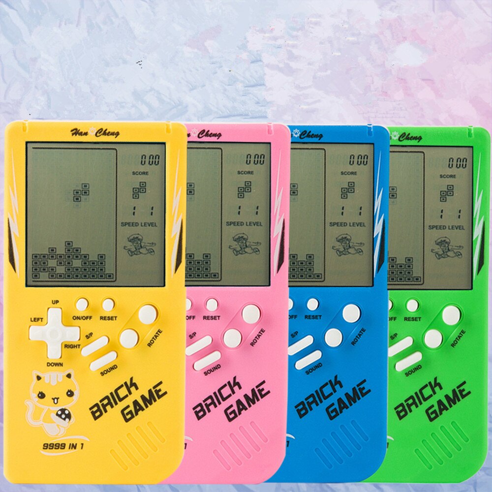 1 pc retro game console portable handheld game console lcd screen electronic game educational toy children's new year