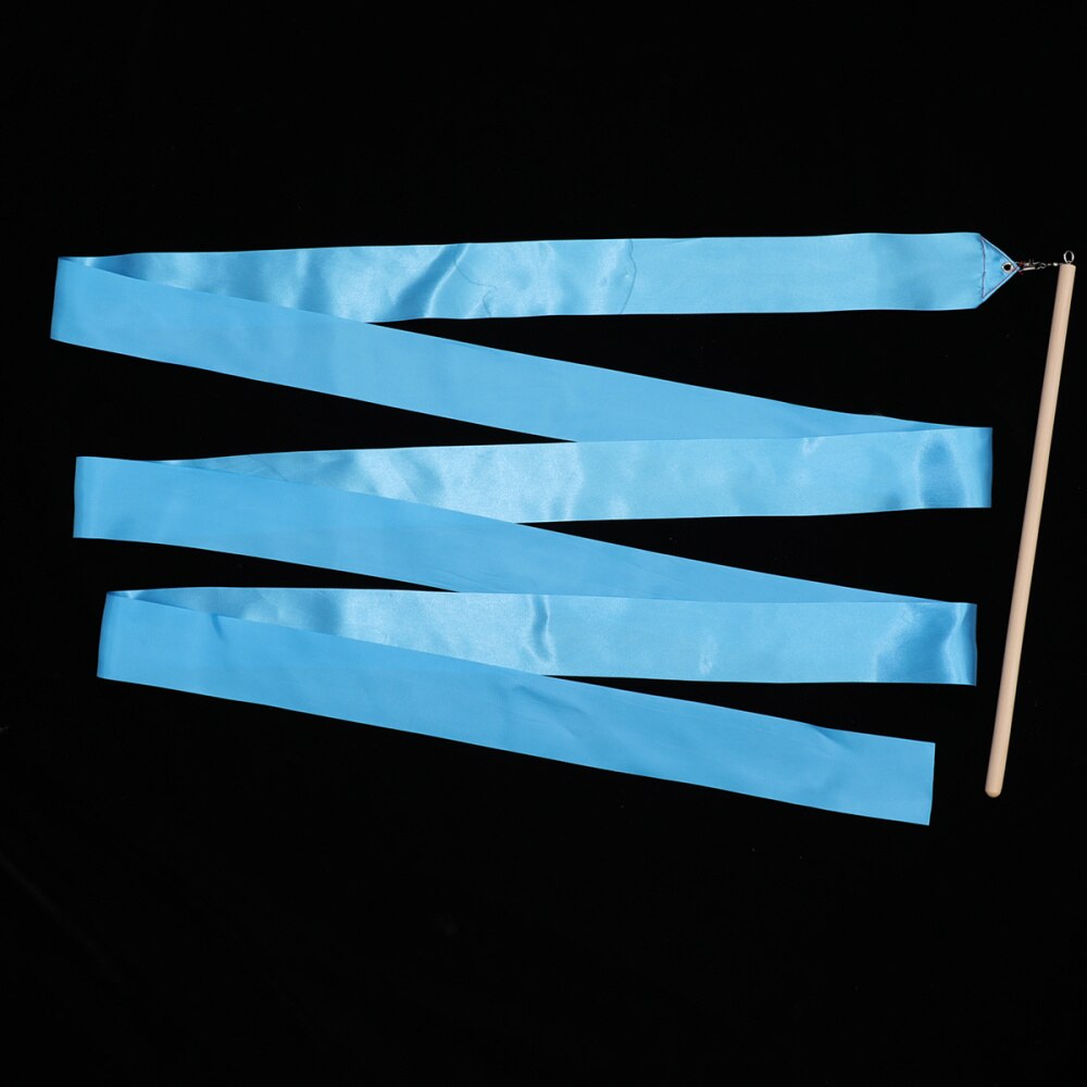 2Pcs 2m Colorful Rhythmic Gymnastics Ribbon Dancing Gymnastics Ribbon Dancing Streamers for Kids Children (Red)