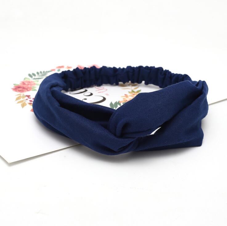 Diadema Lisa para mujer, turbante elástico para la cabeza, accesorios para el cabello para mujer, bandas para el cabello a rayas: D