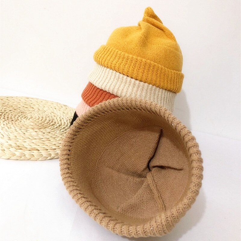 Gebreide Kinderen Beanie Muts Baby Baby Jongen Meisje Hoed Warm Kinderen Baby Herfst Winter Meisjes Hoed Voor Kids Peuter Muts motorkap Enfant