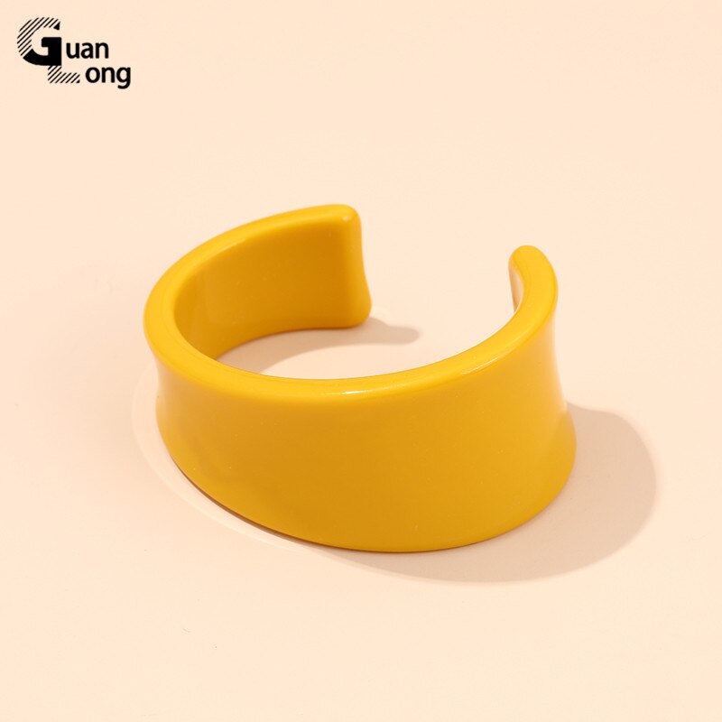 Guanlong acrílico aberto bangles feminino indiano jóias festa bangle com designer encantos círculo pulseiras pulseira atacado elegante