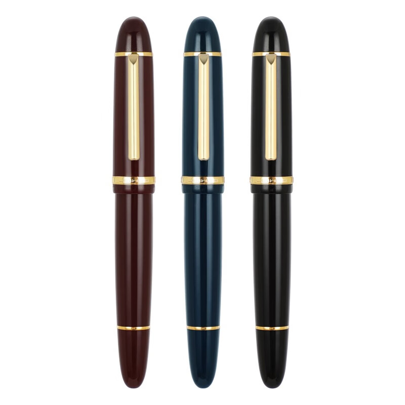 Jinhao X159 #8 Extra Fine / Fine / Medium Nib Fountain Pen, Black Acrylic Big Size Writing Pen: PURPLE / F