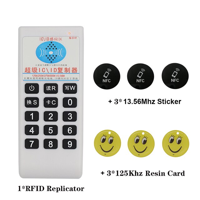 De Frecuencia 125Khz-13,56 MHZ duplicador copia clonador RFID tarjeta NFC IC lector y escritor de Control de acceso Etiqueta de tarjeta duplicador: type4