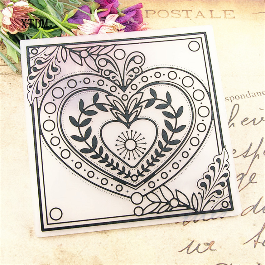 Plantilla de tótem de amor de plástico para Pascua, fabricación de tarjetas artesanales, álbum de tarjetas de papel, decoración de boda, carpetas en relieve