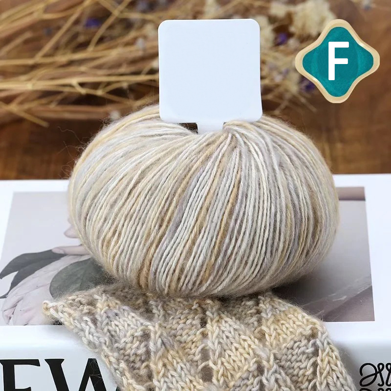 50g/Knäuel Häkeln Stricken Gekämmte Baumwolle Farbverlauf Garn Weiche Milch Wolle Garn Für Schal Pullover Hut Kleidung DIY hand Faden: Brown