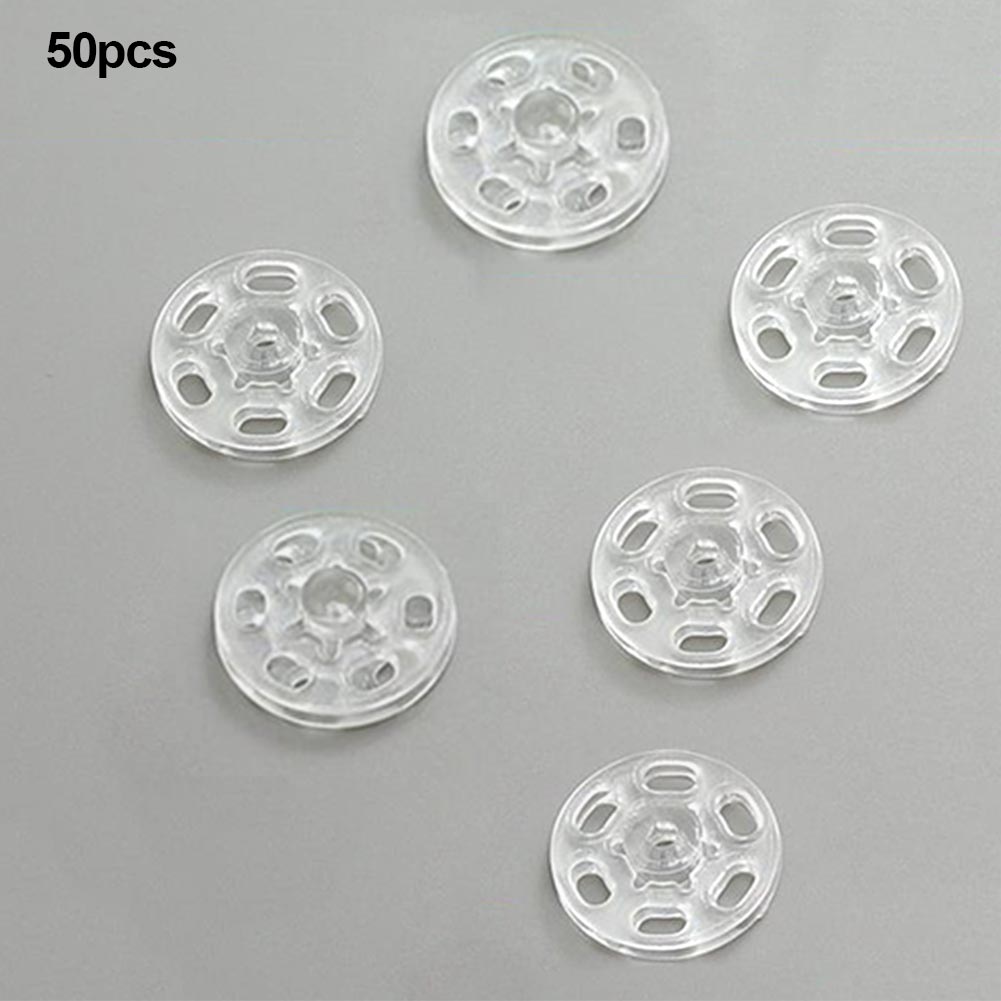 50PCS 10/15mm Transparent Invisible Button Small plastic Snap Fasteners button Clothing DIY Coat Stud Sewing Accessories Button