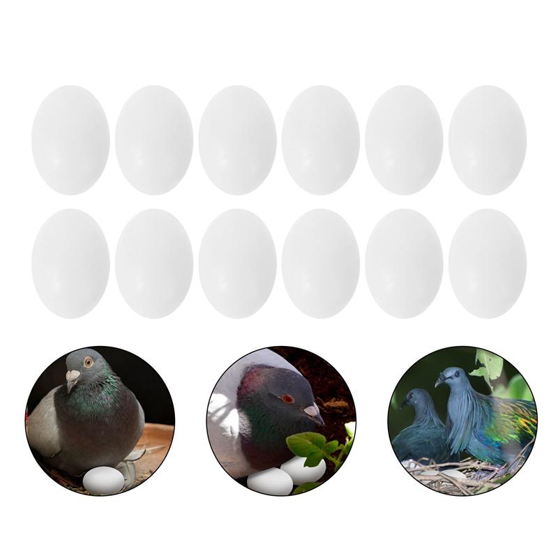 30Pcs Solid Plastic Duif Eieren Simulatie Eieren Duif Ei Dummy Eieren Voor Tricking Vogels Te Stoppen Leggen Eieren Uitkomen levert