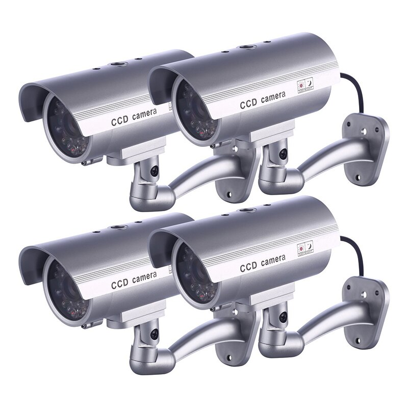 Dummy Security Surveillance Security CCTV Surveillance Camera Flashing Red LED Flash Light IR Outdoor Indoor Camera