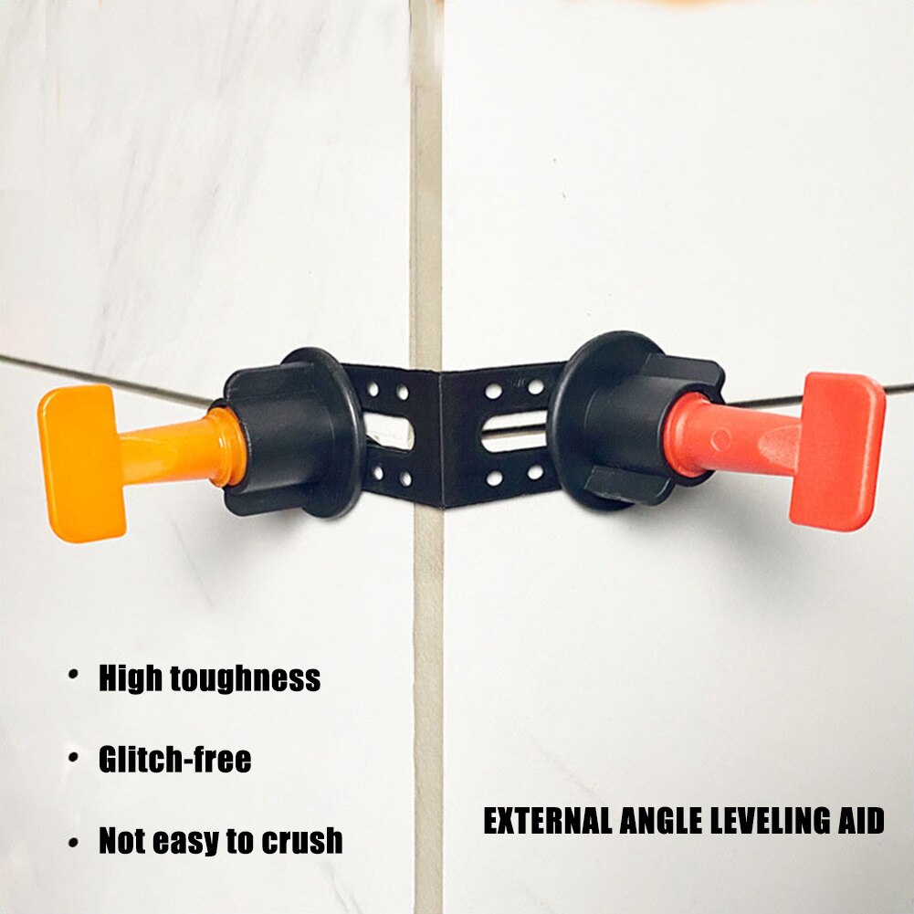 25pcs Set Male Angle Leveling 90 Degree Tools Tile Leveler Spacers Fixed Locator Leave Seams Leveler Measuring Tools