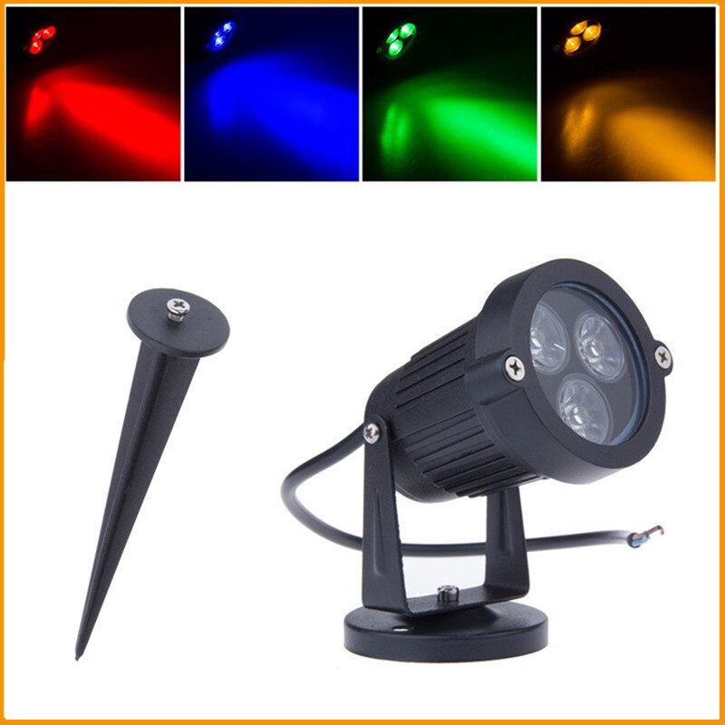 12v utomhus led gräsmatta lampa trädgårdslampa 9w ip65 vattentäta gröna varmvit led spike path lampa för trädgårdsbelysning