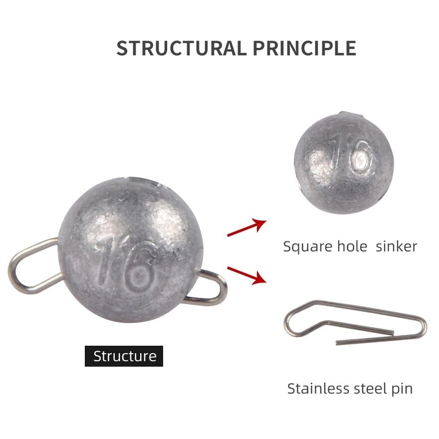 Accessoires de pêche Cheburashka Sinker à tête ronde, poids à puces, leurre souple, groupe Texas, 2g – 18g