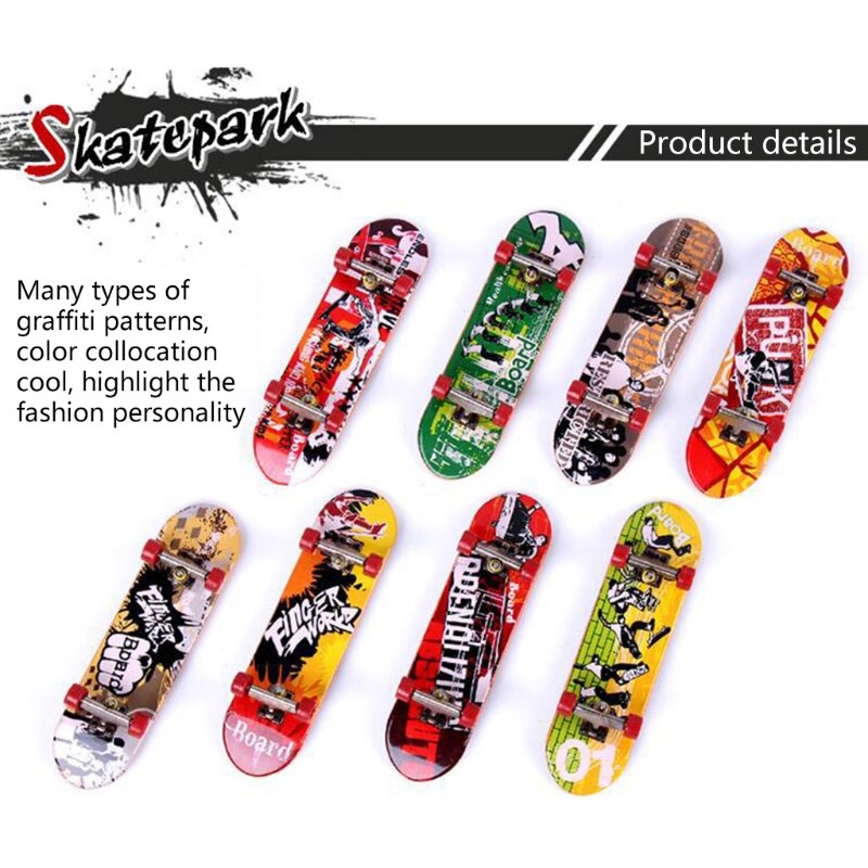 Mini planches à doigts en plastique, support en alliage, Mini Skate, Skateboard, jouets pour enfants garçons