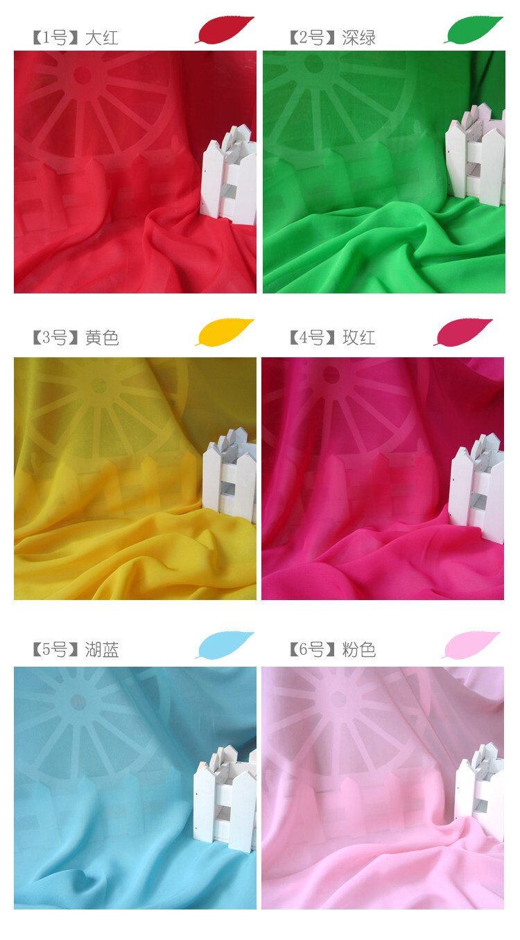 Chiffon georgette cloth fabric, transparent Wedding Lining Chiffon Yarn Clothes DIY Chiffon Fabric
