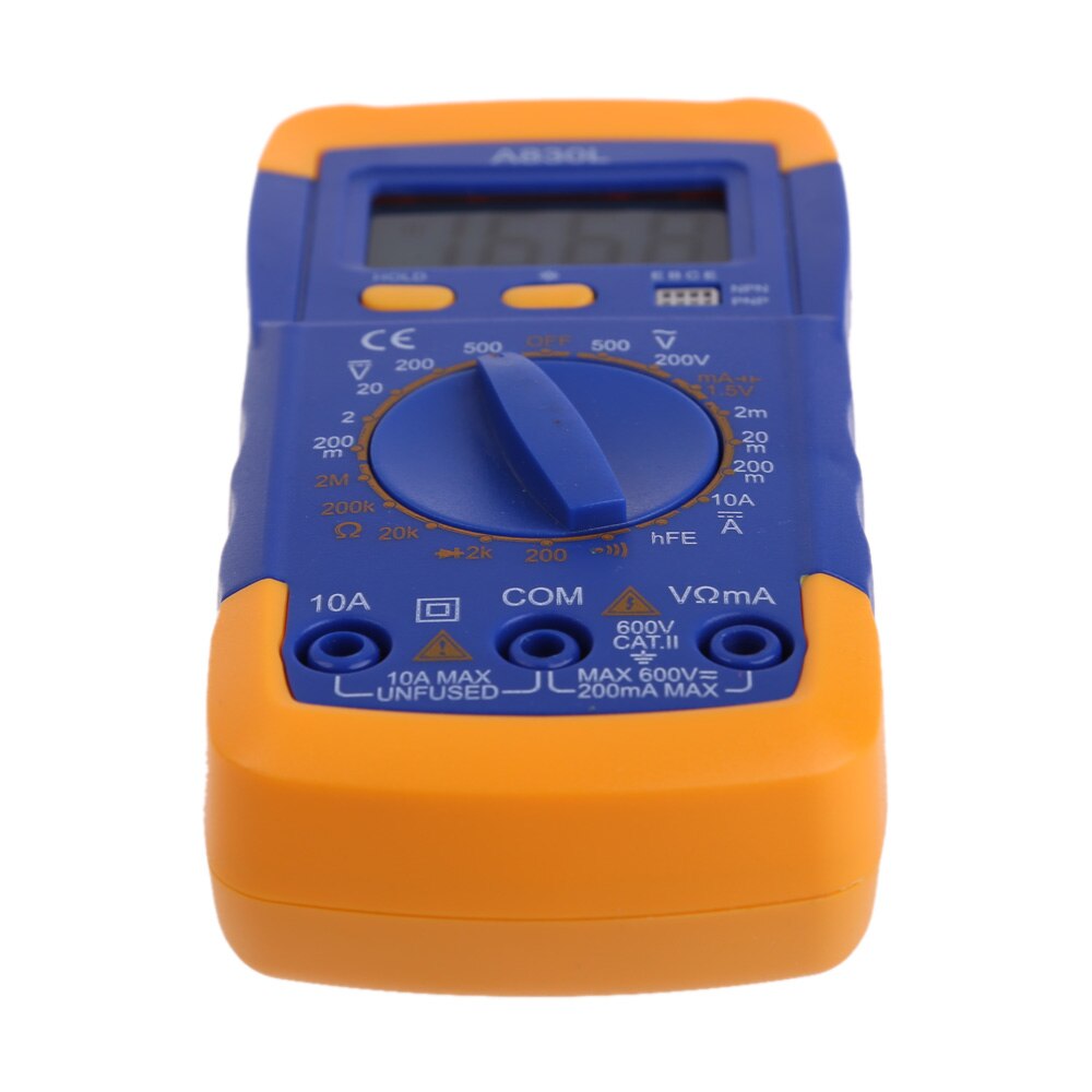 Eurpoe USA sales A830L AC/DC Ammeter Voltmeter Ohm Electrical Tester Digital Multimeter blue yellow