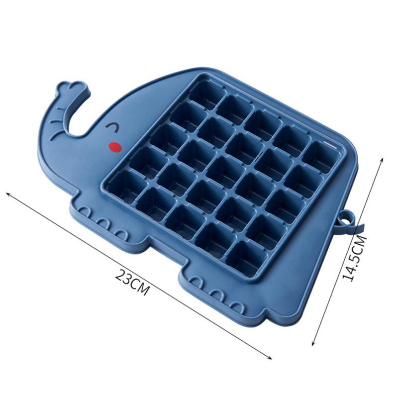 Cubitos de hielo caseros de estilo lindo para el hogar, pequeño congelador, nevera, cubito de hielo congelado, molde de cubitos de hielo de animales de dibujos animados, rejilla de hielo, herramientas de cocina: Blue baby elephant