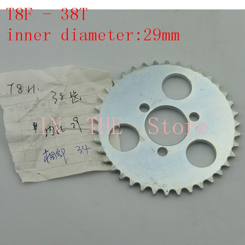 T8F-38T Rear Sprocket 29mm Silver 38 Tooth For 43cc 49cc Minimoto Moped Scooters 2 Stroke Engine Pocket Bike Mini Quad ATV