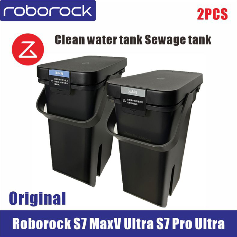 Original Clean Water Tank for Roborock S7 MaxV Ultra S7 Pro Ultra Accessories Clean Water Tank Sewage Tank: light green