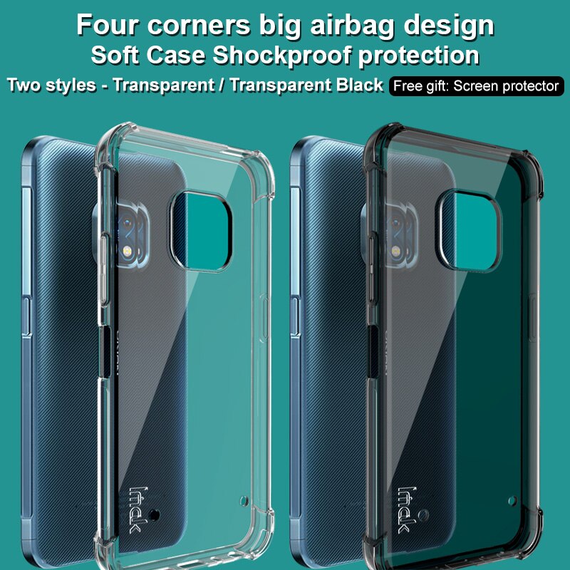 XR20 5G Crystal Case Imak 360 Beschermende Siliconen Armor Shockproof Cover Voor Nokia XR20 Case Nokia Xr 20 achterpaneel Fundas