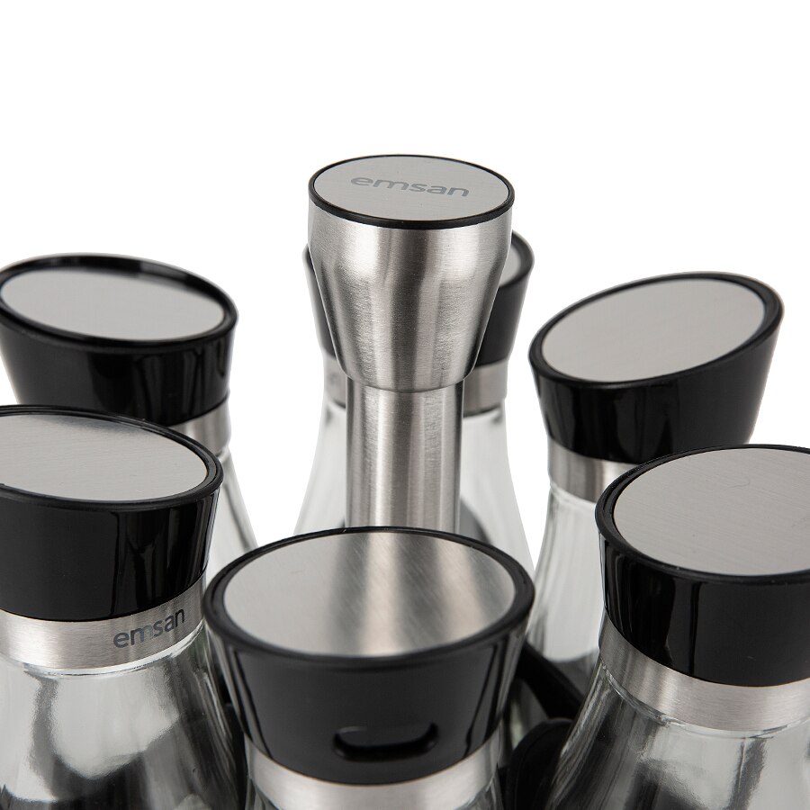 7 Jar Kruidenrek Organizer Kruid En Kruidenrek Met 12 Glazen Pot Flessen