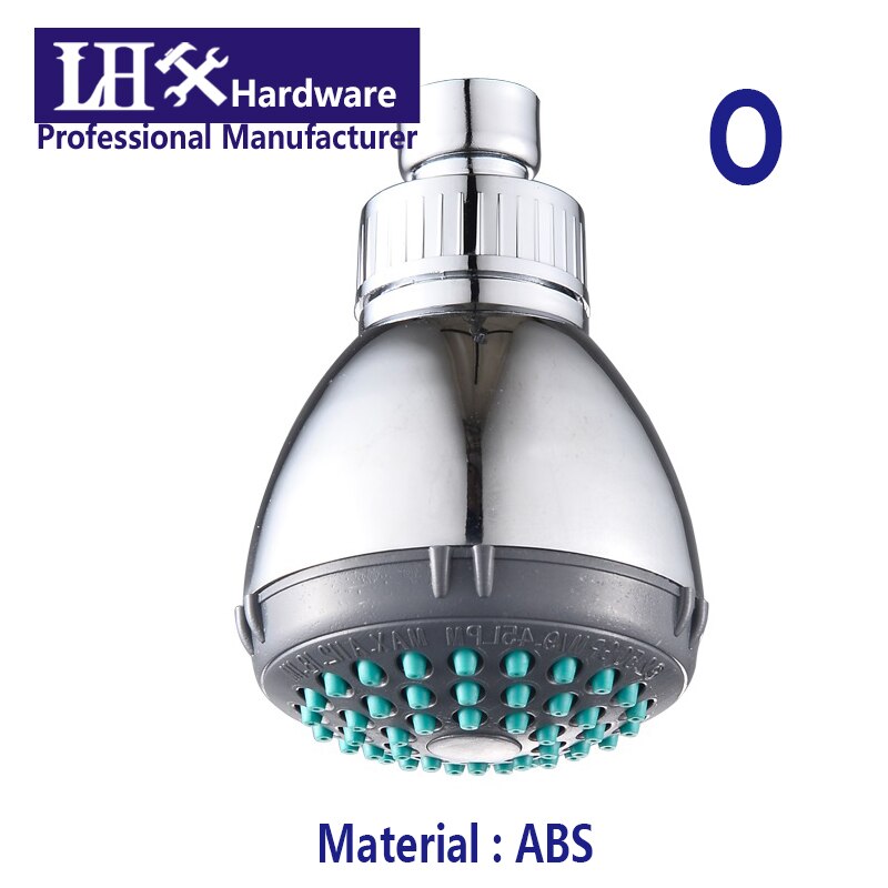 Hotel Bathroom Showerhead ABS Plastic Top Spray Single Rain Shower Head Round Chrome Finish Showerhead LHX XY102 F: O