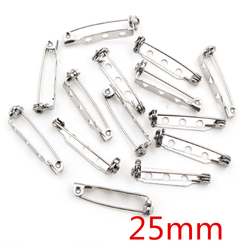 20 piezas 14 17 19 20 25 32 38mm 316 broches de acero inoxidable broches de seguridad broches configuración en blanco para DIY suministros de fabricación de joyas: Morado