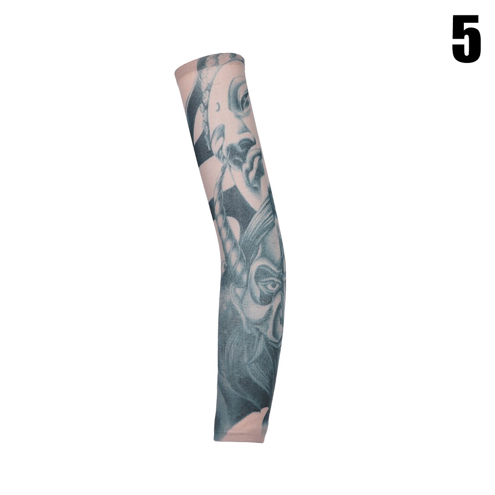 Tattoo Sleeve Arm Warmers Summer Print Mangas For Man Sleeve Seamless Summer Tattoo Stitched Outdoor Woman Riding Sleeve: 5
