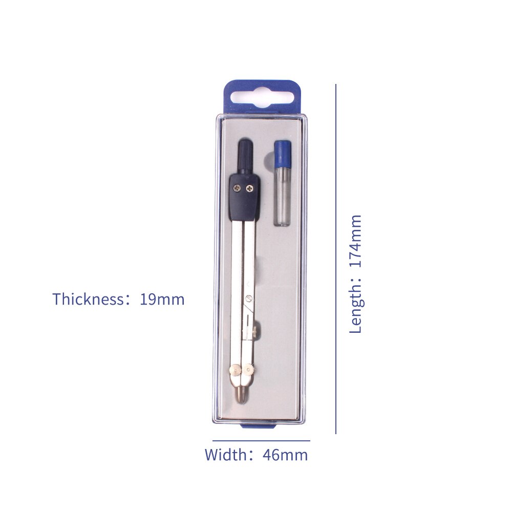 Profesjonalne rysowanie na metalu kompas narzędzia kreślarskie z ołowianym wkładem dla studentów matematyka geometria szkolne materiały biurowe