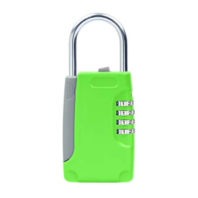 4-Digital Password Combination Lock With Hook Hidden Key Safe Box Mini Metal Secret Box For Home Villa Car Caravan: GRAY