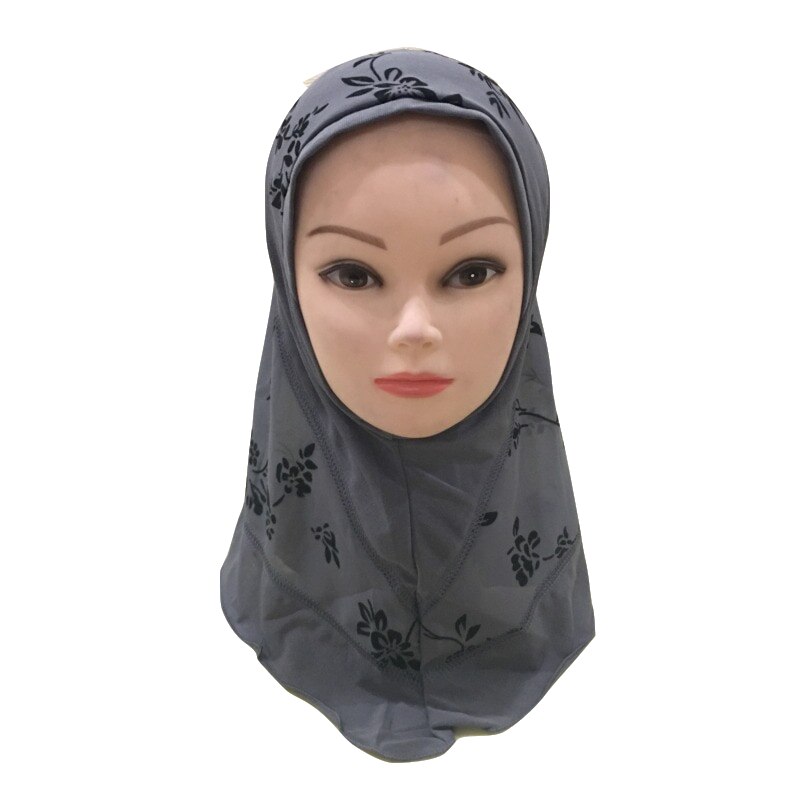 Muslim Kids Girls Hijab Hat One Piece Amira Islamic Instant Ready To Wear Hijabs Headscarf Turban Caps Scarf Shawl Wrap Prayer