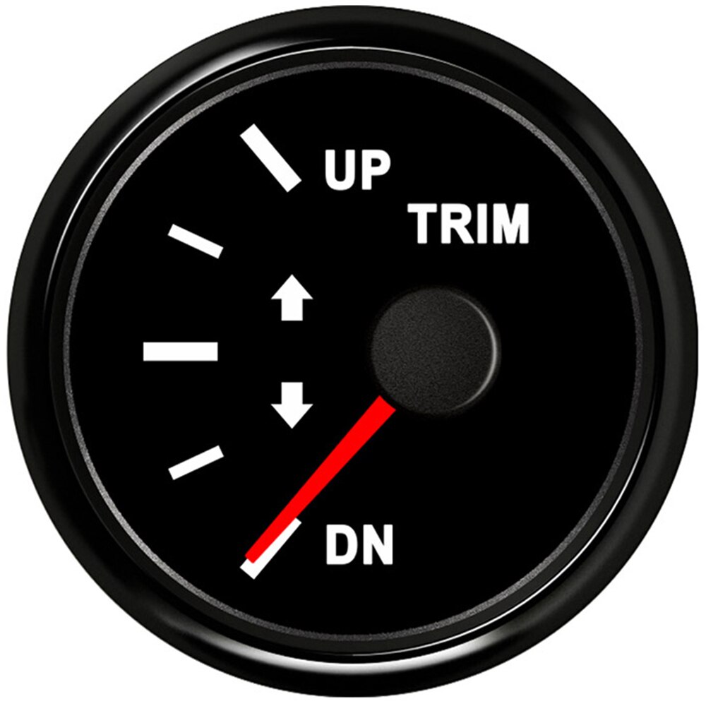 Mini Round Boat Trim Gauge Marine Trim Tilt Indicator for Inboard Outboard Engine Car Motorcycle 52mm LED