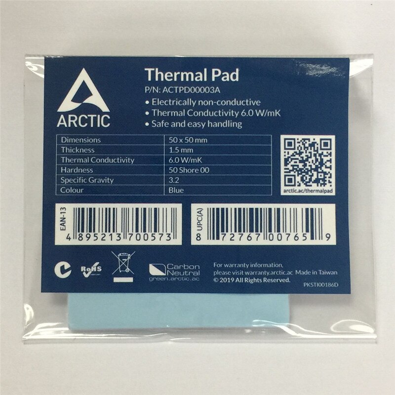 ARCTIC AC Thermal pad 1.5mm 6.0 W/mK High Efficient thermal conductivity Original authentic Arctic Thermal pad