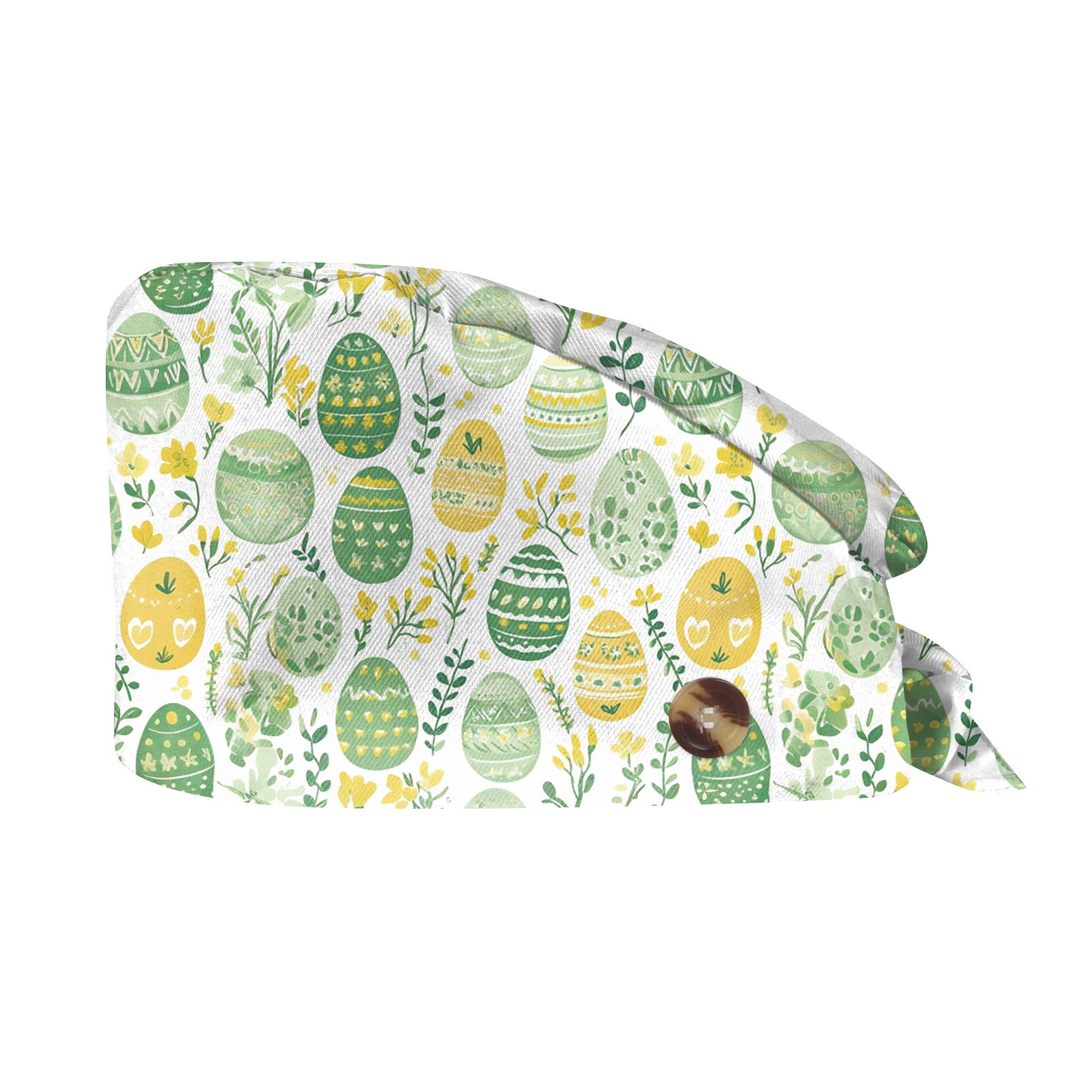 Gorros exfoliantes de Pascua con estampado de huevos y conejos, gorro de enfermera, gorro de trabajo para agencia de mascotas, accesorios para enfermeras, suministros de Pascua, gorro clínicos: Verde claro