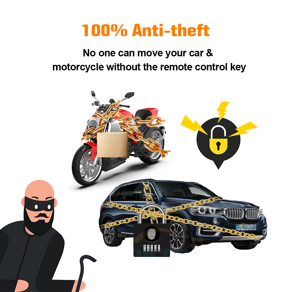 12V Car Immobilizer RFID Engine Lock Motorcycle Anti-Hijacking Device Anti-robbery Security System Intelligent Circuit Cut