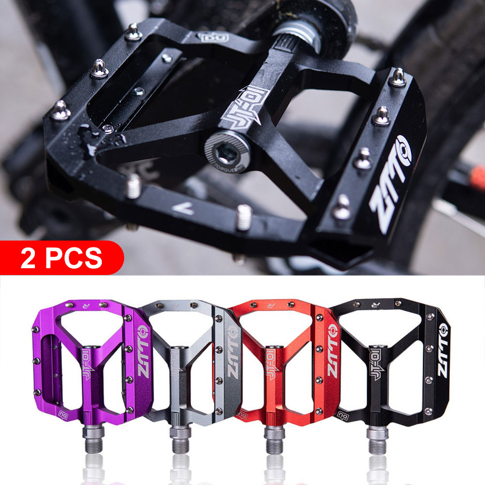 Pedales planos para bicicleta de montaña, pedales para bicicleta de montaña, pedales de plataforma ancha, accesorios para bicicleta de montaña, aleación de aluminio