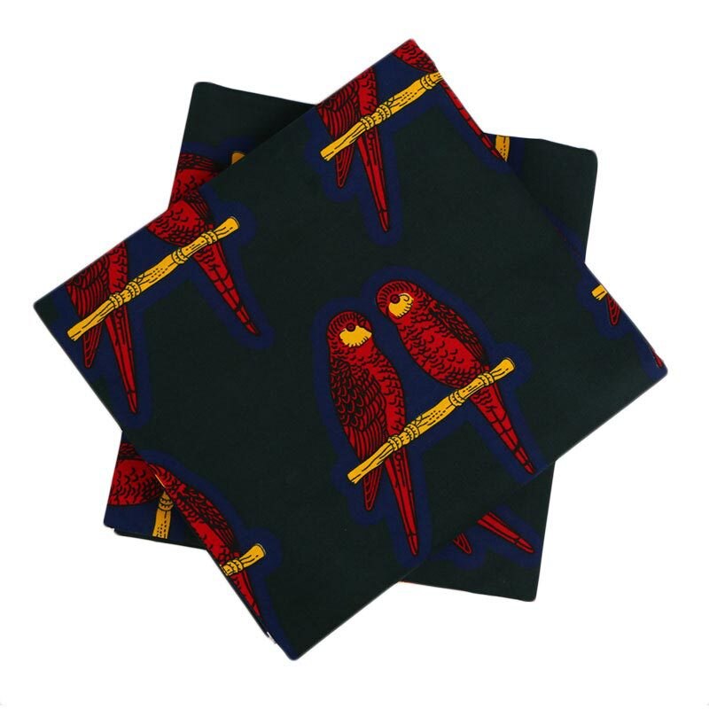 Goud Kleur Vogels Gedrukt DIY Polyester Stof Engeland Stijl Naaien Stof Voor Diy Kleding Maken Materialen