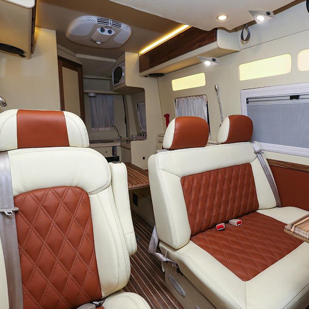 Car 12V Interior LED Spot Light Cabinet 6000K Warm White Wall Mounted Lamp RV Camper Accessories For Van Caravan Motorhome Boat