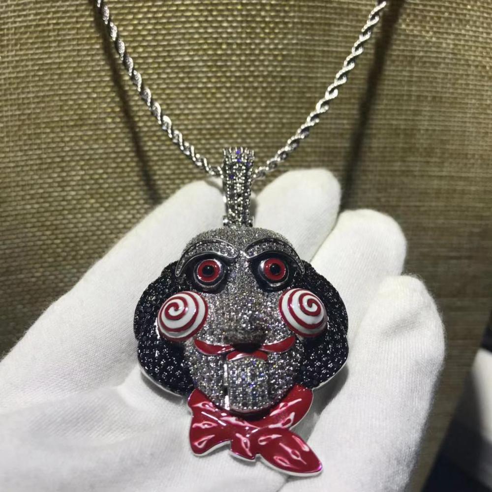 vereist aus Puzzle anhänger hiphop schmuck