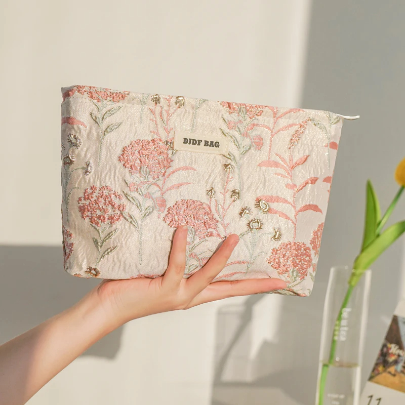 Women'S Cosmetic Bag Portable Lipstick Air Cushion Makeup Brush Storage Bag Large Capacity Handbag Travel Toiletry