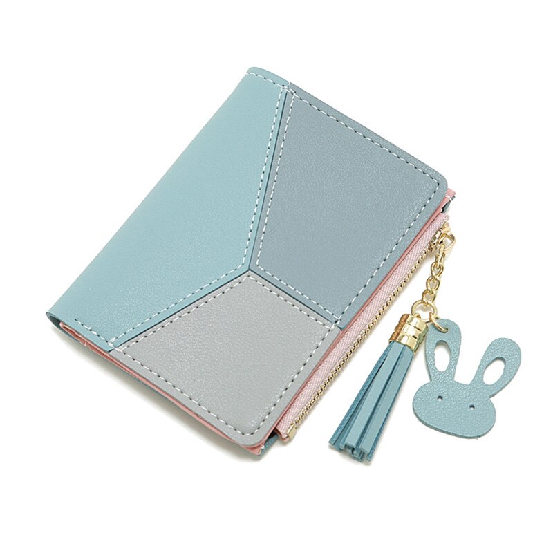 Women's Wallet Short Women Coin Purse Wallets For Woman Card Holder Small Ladies Wallet Female Mini Clutch For Girl: Blue