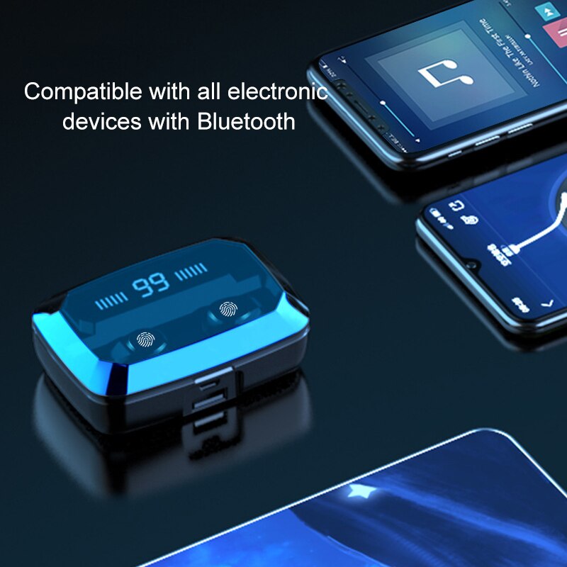 LED Bluetooth Earphone 9D Stereo Wireless Earbuds Mini Wireless Earphone Headset with 2000mAh Power Bank Earphone Headphone