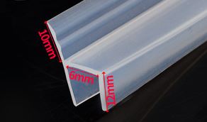 5 M F U H Vorm Glazen Deur Afdichtingen Silicone Rubber Douche Deur Vensterglas Seal Strip afdichting Raam Deur: H 6MM