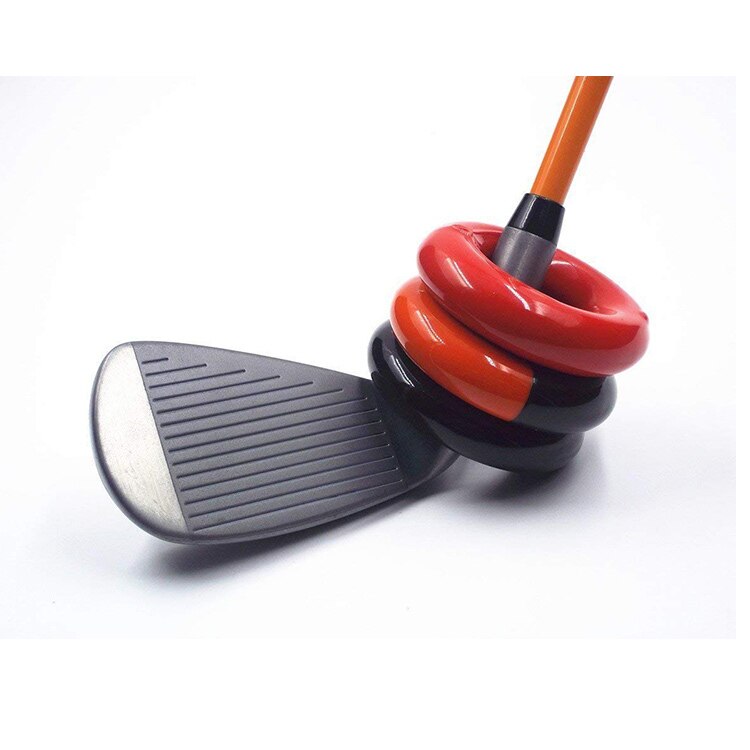 Outer diameter 6cm Metal Round Weight Power Swing Ring for Golf Clubs Warm up Golf Training Aid Black & Red Golfing Weighted
