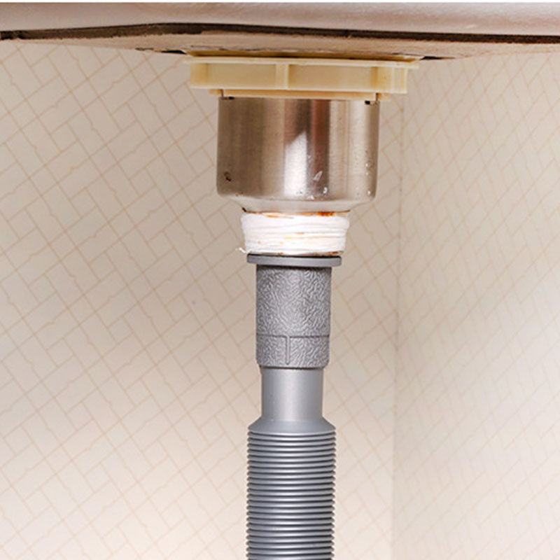 1PC Universal Plastic Flexible Kitchen Basin Strainer Sink Extension Washbasin Drain Hose Pipe For Bathroom Kitchen