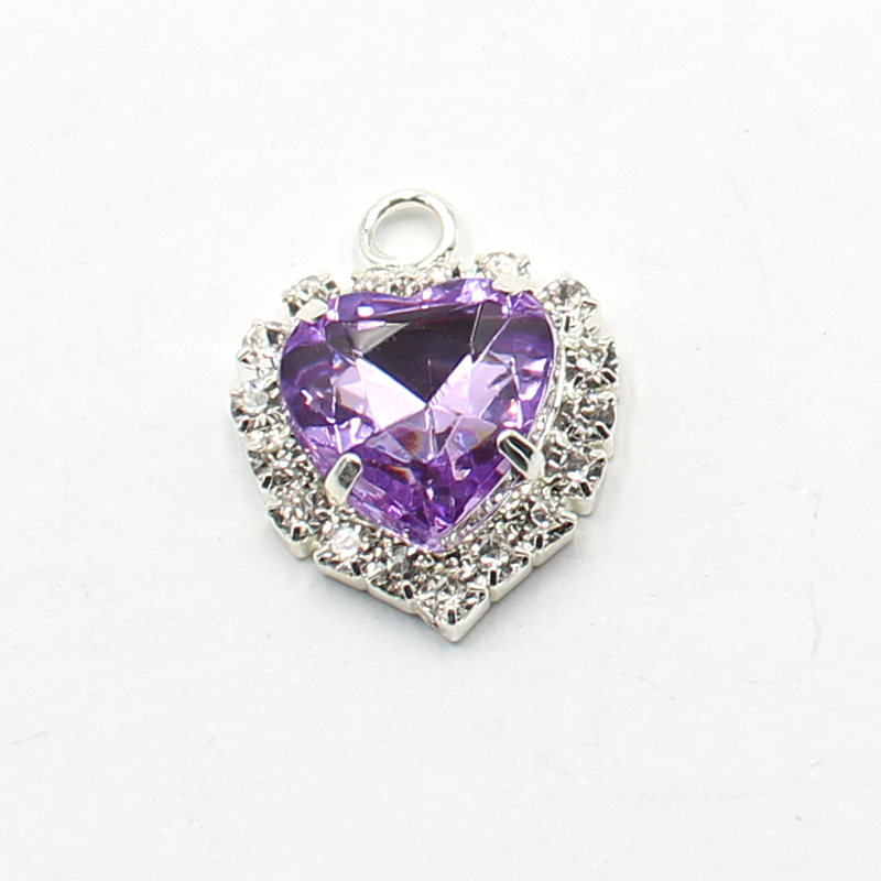 Accessoires pour cheveux, 10 pièces, 18x21MM, en métal diamant, tête de beauté rétro, bricolage, vêtements de mariage, accessoires de décoration: Violet