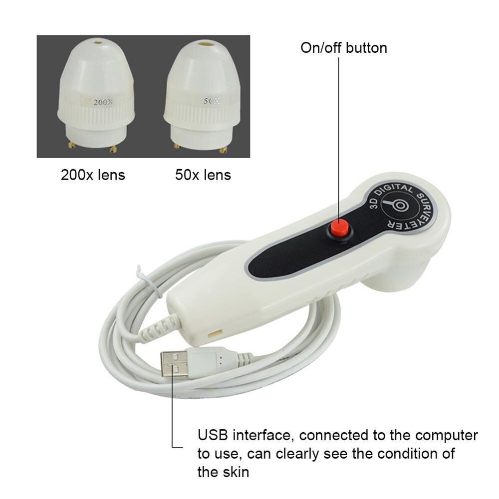 Portable Skin Test Analyzer Household Scalp Hair Follicle Oil Dandruff Detector Analyzer HD Face Skin Pigment Tester Microscope