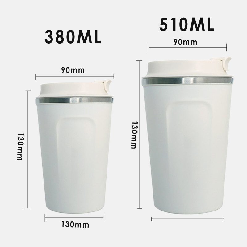 510/380ML Double acier inoxydable Thermos bouteille d'eau tasse à café épaissi voyage Thermo tasse pour Thermos fiole Termo café